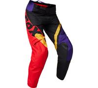 FOX 180 Xpozr Pantalones Juveniles de Motocross, negro/amarillo/rojo, Talla 22