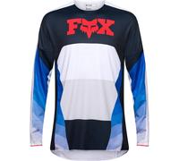 FOX 360 Fade Maillot de motocross, blanco-azul, tamaño L para Hombres