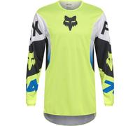 FOX 360 Tine Maillot de motocross, negro-blanco-amarillo, tamaño M para Hombres