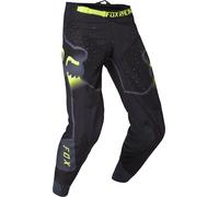 FOX 360 Vizen Pantalones de motocross, negro/amarillo, Talla 30