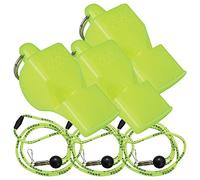 Fox 40 Classic con cordón de separación, 3 Unidades, Amarillo Neón