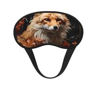 Fox and Flowers - Antifaz opaca para dormir, poliéster suave, antiluz, elegante, adecuado para hombres y mujeres, para el trabajo diario y viajes al aire libre.