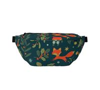 Fox and Leaves - Riñonera ajustable para entrenamiento al aire libre, senderismo, regalos para hombres y mujeres, multicolor, Talla única, Mochila de senderismo