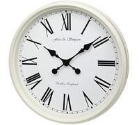 Fox and Simpson Grand Central Station Extra Large 50cm / 20-Inch Wall Clock in Cream (Crema, 50cm)