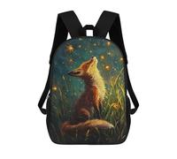 Fox And The Star Lights Mochila Escolar De 17 Pulgadas Impresa En 3D Mochilas Infantiles Mochila Genial Impresa En 3D Para Niños De Primaria Y Secundaria