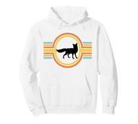 Fox - Ártico, Gris, Rojo, Fennec, Puesta de Sol, Retro, años 70 Sudadera con Capucha