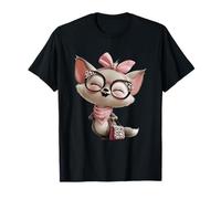 Fox Baby Pink Leopard Gafas Girly Glam Fashion Graphic Camiseta