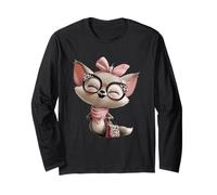 Fox Baby Pink Leopard Gafas Girly Glam Fashion Graphic Manga Larga