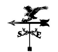 Fox Bald Eagle Hunter Hound - Soporte de techo de acero inoxidable con indicador de dirección del viento para exteriores, soporte de metal para decoración de jardín y patio