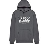 FOX Banner Sudadera con capucha, Gris oscuro/blanco, Talla M