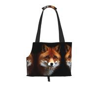 FOX - Bolsa de hombro estampada para mascotas, ligera, transpirable, bolsa de viaje para mascotas, 26 x 34 cm, juego de viaje para mascotas