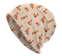 Fox Cartoon Adult Unisex Knit Hat Beanie Winter Outdoor Warm Hat Balaclava Cobertura Cap para Regalos