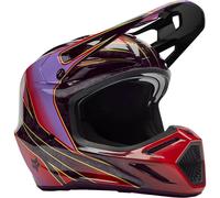 FOX V3 RS Canvas Casco de motocross, negro-rojo, tamaño L para Hombres