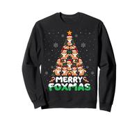 Fox Christmas Shirt Merry Foxmas Christmas Tree Sudadera