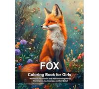 Fox Coloring Book for Girls: Whimsical Fox Scenes and Heartwarming Stories That Inspire Joy, Courage, and Self-Belief