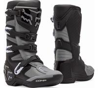 FOX Comp 2023 Botas de motocross juveniles, negro-gris, tamaño 33 34