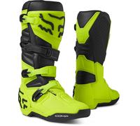 FOX Comp Botas de motocross, negro/amarillo neón, Talla 11,5