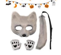 Fox Costume for Girls Realistic - Adjustable Outfit Cosplay Accessories Kit