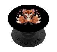 Fox De Nueve Colas Japonesas Kitsune Mitología Anime PopSockets PopGrip Adhesivo