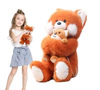 Fox de peluche, relleno de Fox - Animal de familia Snug Mommy & Babes,Soft Huggable Adorable Lindo Simulación Juguete para cumpleaños, Navidad, boda, decoración del hogar, Día de la Madre
