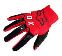 Fox Dirtpaw Guantes para bicicleta MTB/MX Cross con dedos largos (rojo, S = pequeño)