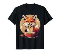 Fox Eating Ramen Kawaii Anime Fideos Japoneses Arte Animal Camiseta