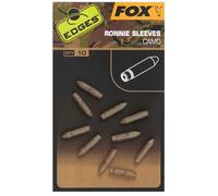 FOX Edges Camo Ronnie Sleeves - Juego de 10 Accesorios para Pesca de Carpa