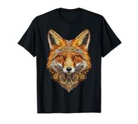 Fox Face Mandala Art Animal Lover Ilustración Motivo Zorro Camiseta