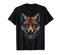 Fox Face Mandala Art Animal Lover Retrato Motivo Fox Camiseta
