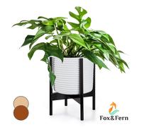 Fox & Fern Portaplantas Zeist 2 alturas combinables de diseño insertable acabado natural