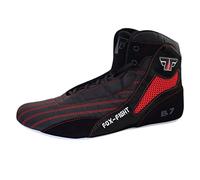 FOX-FIGHT B7 Zapatillas de Artes Marciales de Cuero para Hombre, negro/rojo 40 EU