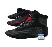 FOX-FIGHT Zapatillas de artes marciales | para hombre y mujer | transpirable y flexible | ante | zapatillas de lucha | zapatillas atléticas de fitness bodybuilding