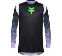FOX Flexair Grid Maillot de motocross, negro/morado, Talla L