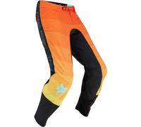 FOX Flexair Grid Pantalones de motocross, negro-naranja, tamaño 32 para Hombres