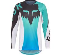 FOX Flexair Spire Maillot de motocross juvenil, negro-azul, tamaño XL