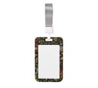 Fox Flowers and Plants - Soporte deslizante de plástico duro para tarjetas de trabajo, protector de etiqueta de nombre para enfermeras y oficina