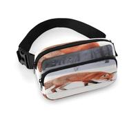 Fox Foraging in The Snow - Cangurera para mujer, impermeable, ajustable, riñonera, bolsa cruzada casual para correr, entrenamiento, senderismo, viajes