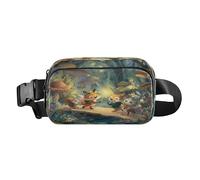 Fox Forests Explorer - Bolsa cruzada para hombre de negocios pequeños con correa ajustable para ciclismo, senderismo, gimnasio, mariconeras de cintura para hombre