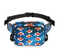 Fox Galaxy Starry - Riñonera multifunción para viajes, deportes, correr, diseño de galaxia, riñonera, bolsa de cinturón para mujeres, hombres, niñas y niños, color, XL, Organizador de bolsas