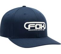 FOX Global Gorra Flexfit, blanco-azul, tamaño S M para Hombres