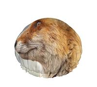 Fox Gorros de ducha Adorable Animal Hermoso Lindo Faceffy Fur Head Funny Wildlife Mujeres Reutilizable Doble capa Cubierta para el cabello Gorro de ducha suave para todo el cabello Gorro de ducha pa