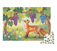 Fox Grape Fable Puzzle for Boy & Girl 1000 Piezas Recyclable Lush Vineyard Puzzle Divertido and Desafiante Juego Familiar Great Regalo Idea for Child‘s Cumpleaños 70x50cm/1000pcs