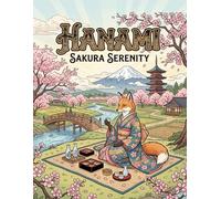 Fox Hanami Coloring Book for Adults: Relaxing Sakura Scenes Inspired by Hokusai Japanese Art: 50 Beautiful Japanese Spring Scenes with Foxes, Sakura Blossoms and Ukiyo-e Inspired Designs