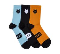 Fox Head 6" Ranger calcetines paquete de 3 azul/naranja/negro