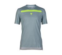 Fox Racing Flexair Aviation-Camiseta de Manga Corta para Hombre Camisa, Gunmetal Race, S