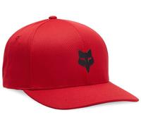 Fox Racing Fox Head Tech Flexfit Hat Gorro/Sombrero, Rojo Llama, S para Hombre