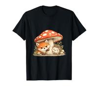 Fox Hedgehog Hushroom Cottagecore Forest Animal Kids Camiseta