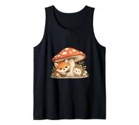 Fox Hedgehog Hushroom Cottagecore Forest Animal Kids Camiseta sin Mangas