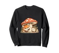 Fox Hedgehog Hushroom Cottagecore Forest Animal Kids Sudadera