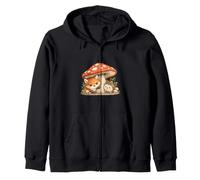 Fox Hedgehog Hushroom Cottagecore Forest Animal Kids Sudadera con Capucha